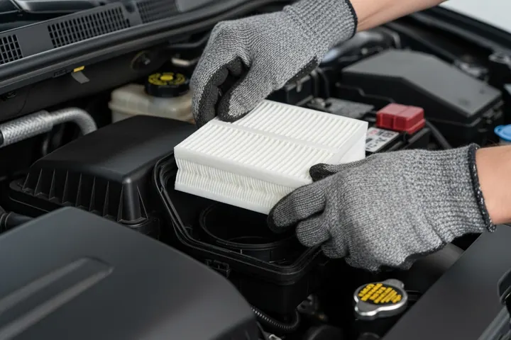 Installing a new engine air filter